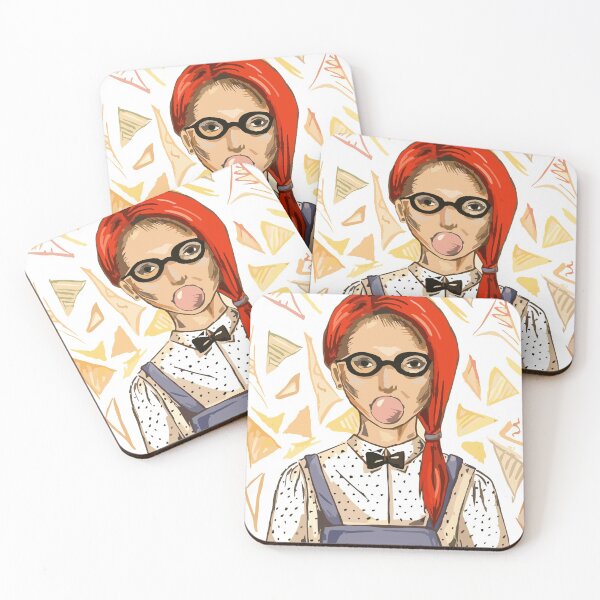Item preview, red-haired girl with gum designed and sold by AlinaGil.