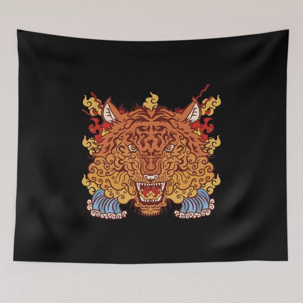 Item preview, Chinese new year tiger on fire t-shirt Gift for Tiger lovers designed and sold by AclothingM.