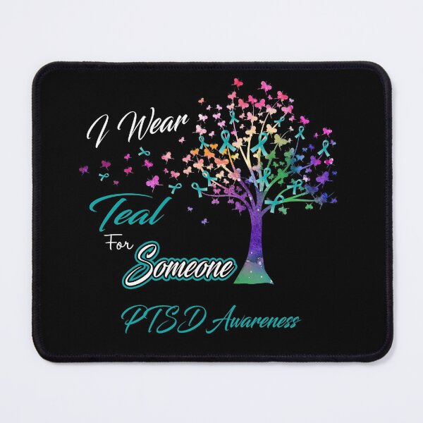 Item preview, Ribbon Tree I Wear Teal For Someone PTSD Awareness designed and sold by Tadmab.