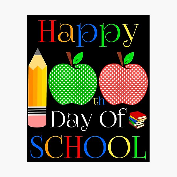 Item preview, Happy 100th Day Of School 2022 Great Gift Idea For Teachers And Students Funny School designed and sold by naworas.