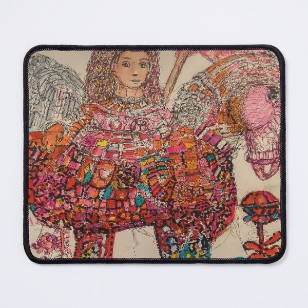 Item preview, The Flag of Roses, An Angel and Her Horse  ...  From TeresaTown at Redbubble, Autumn 2021 designed and sold by Mark Stansberry.
