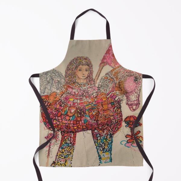 Item preview, The Flag of Roses, An Angel and Her Horse ... From TeresaTown at Redbubble, Autumn 2021 designed and sold by Mark Stansberry.