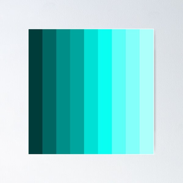 Shades Of Blue Color Palette Poster –