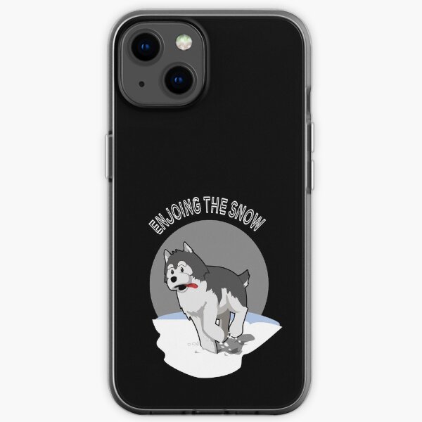 Dog Walk In The Snow - Funny Dog - Snow iPhone Soft Case
