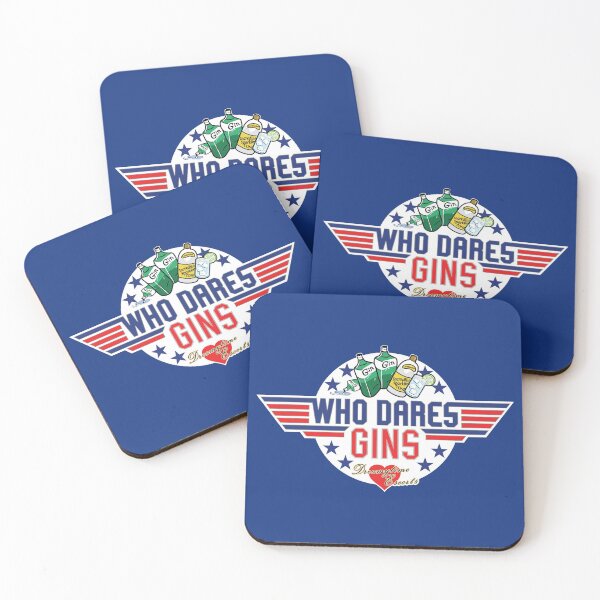 Item preview, WHO DARES GINS - GIN and TONIC BOTTLES - Mr Jolly Lives Next Door / Top Gun Inspired designed and sold by RetroTeeStudio.
