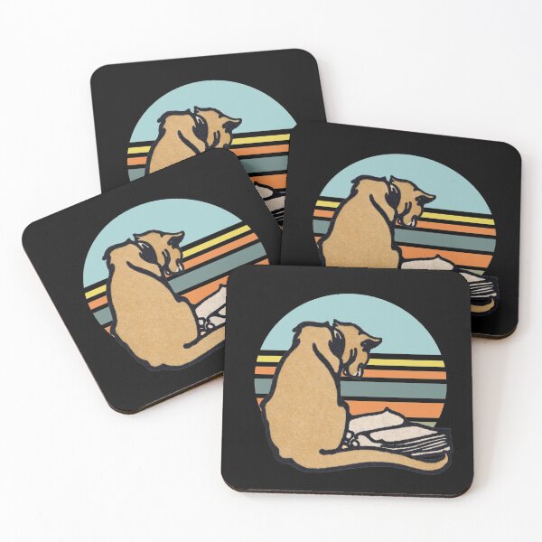 Item preview, Retro Reading Cat-Funny Cute Reading Cat Lover Apparel Gift designed and sold by DeeSignTShirts.