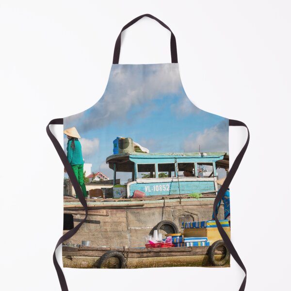 Item preview, Mekong river in Vietnam ladies working at food market designed and sold by Martin Berry Photography.