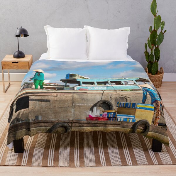 Item preview, Mekong river in Vietnam ladies working at food market designed and sold by Martin Berry Photography.