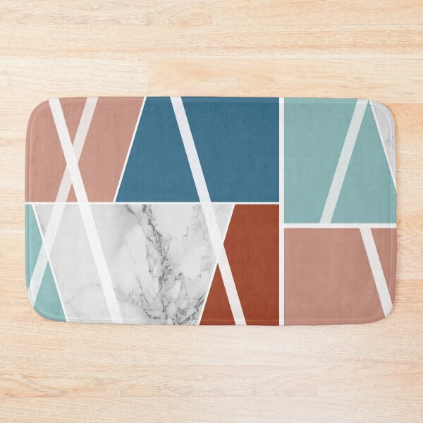Item preview, Color areas with white marble, cinnamon orange, petrol, light brown and mint designed and sold by Ninaeva.
