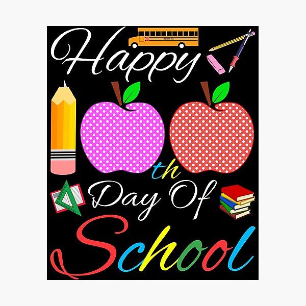 Item preview, Happy 100th Day Of School 2022 Great Gift Idea For Teachers And Students Funny School designed and sold by naworas.