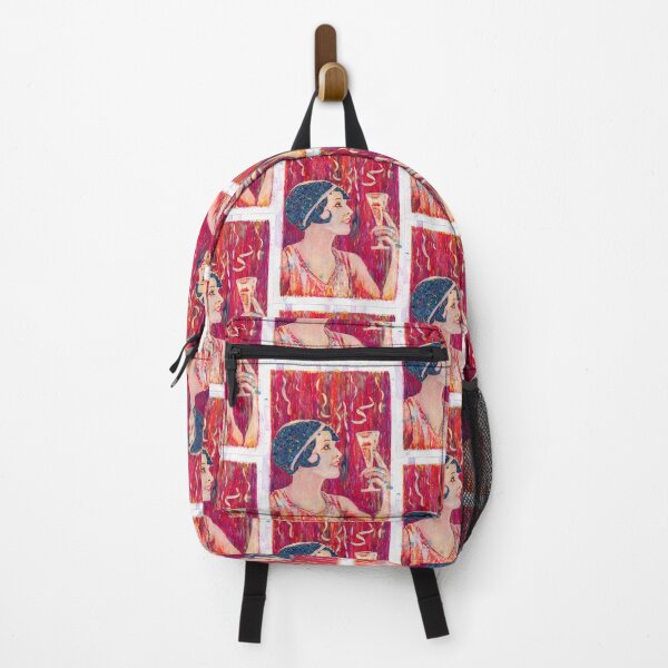Item preview, Art Deco Party Girl - Hand Drawn Oil and Ink Portrait designed and sold by HRHildebrand.
