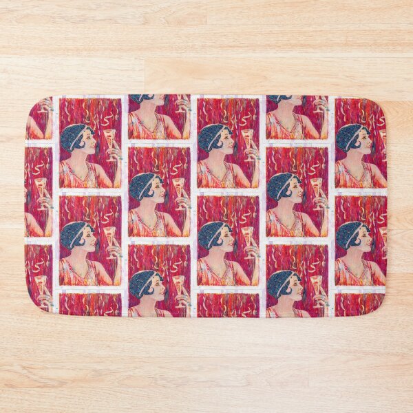 Item preview, Art Deco Party Girl - Hand Drawn Oil and Ink Portrait designed and sold by HRHildebrand.