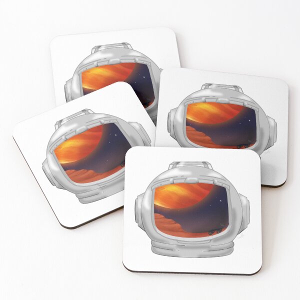 Item preview, Space Helmet Red Planet Reflection  designed and sold by Fernheart Designs.