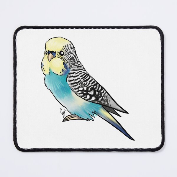 Item preview, Yellow-faced Blue Budgie Parakeet designed and sold by Jennifer Stolzer.