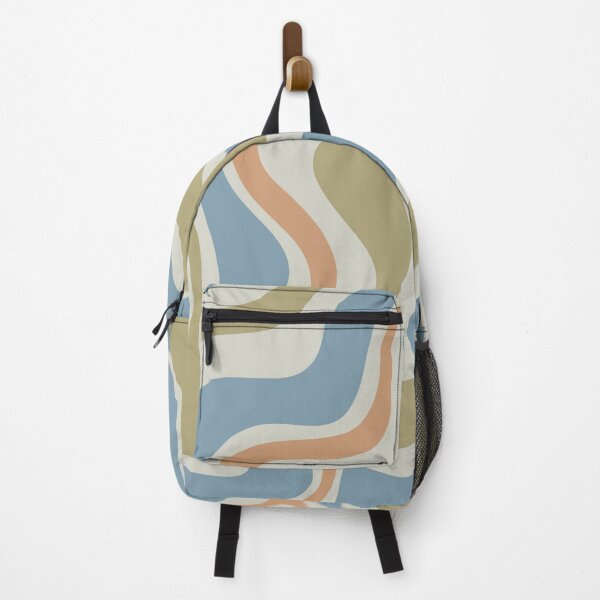 Item preview, Retro Liquid Swirl Abstract Pattern in Muted Celadon Blue Green designed and sold by kierkegaard.