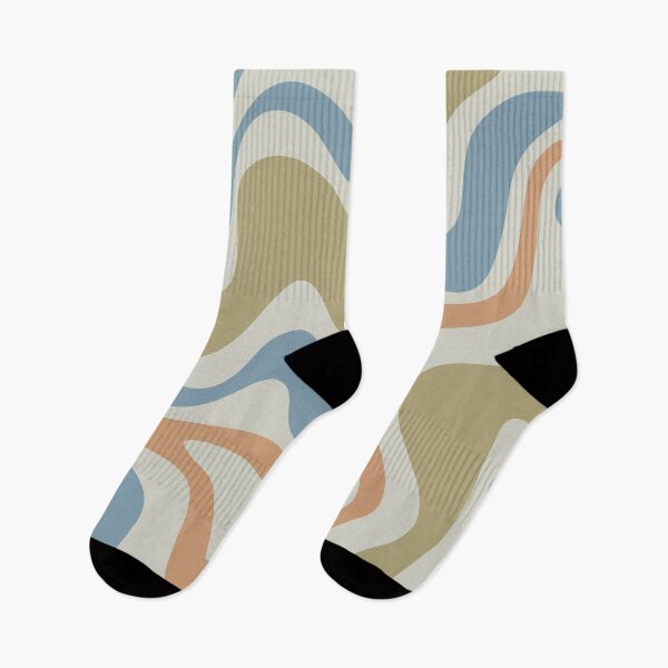 Item preview, Retro Liquid Swirl Abstract Pattern in Muted Celadon Blue Green designed and sold by kierkegaard.