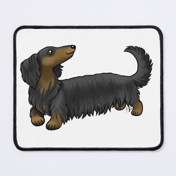 Item preview, Dog - Long Haired Dachshund - Black and Tan designed and sold by Jennifer Stolzer.