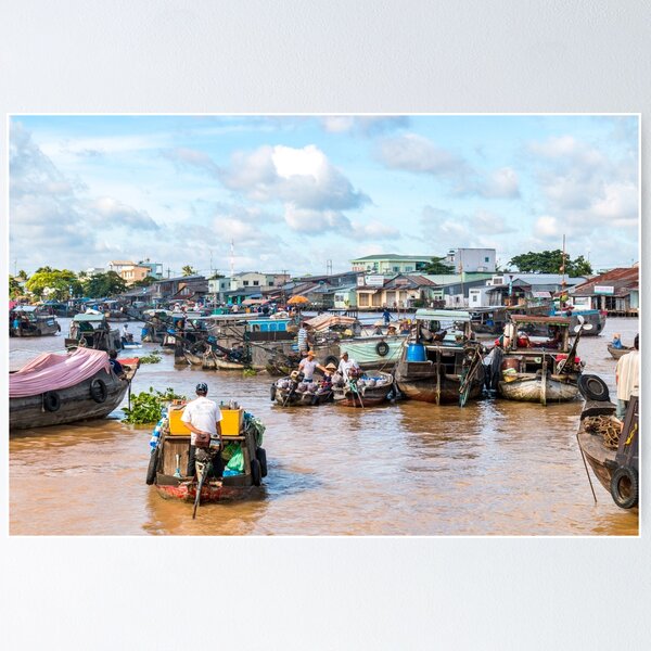 Item preview, Market day mekong river vietnam designed and sold by Martin Berry Photography.