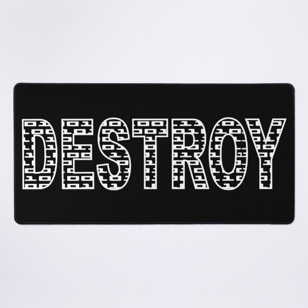 Item preview, DESTROY - BINARY CODE. ASCII. SLOGAN. WHITE designed and sold by 5hertz.