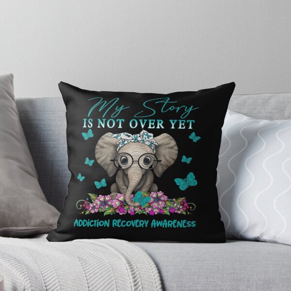 Item preview, Cute Elephant My Story Is Not Over Yet Addiction Recovery Awareness designed and sold by Adropine.