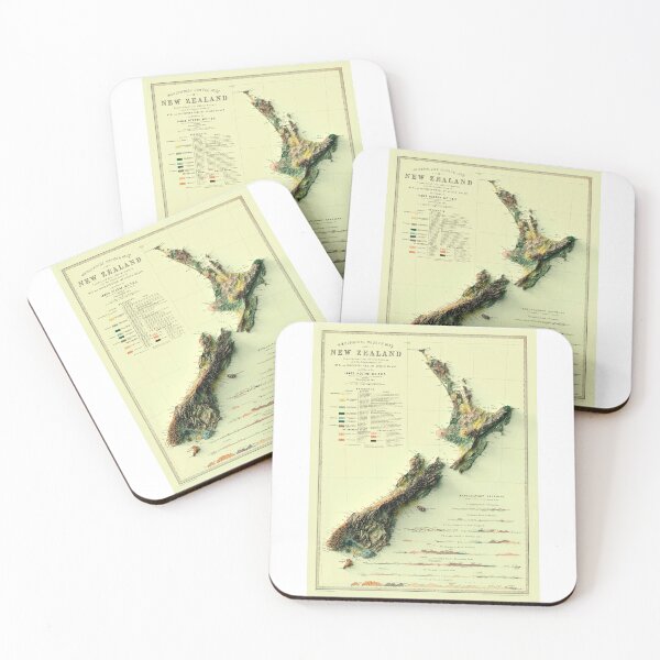 Item preview, 1873 Geological Map of New Zealand digitally-rendered designed and sold by ThinkAboutMaps.