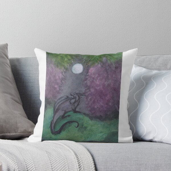 Item preview, Wisteria Field Dragon Mixed Media Painting designed and sold by HeleneTimma.