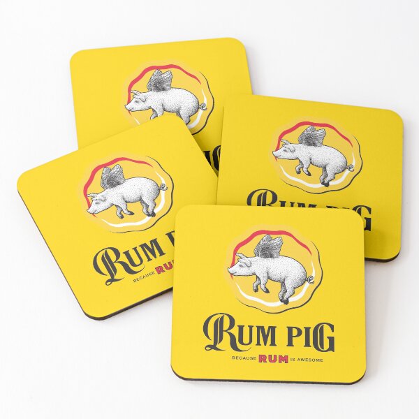 Item preview, Rum Pig Flying Pig (black text) designed and sold by onelegiondesign.