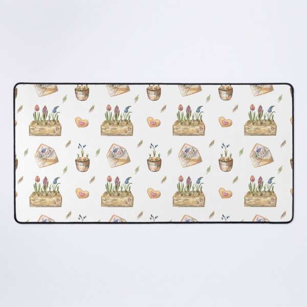 Item preview, Spring in the Farmhouse (pattern, white background) designed and sold by Flowersforbear.