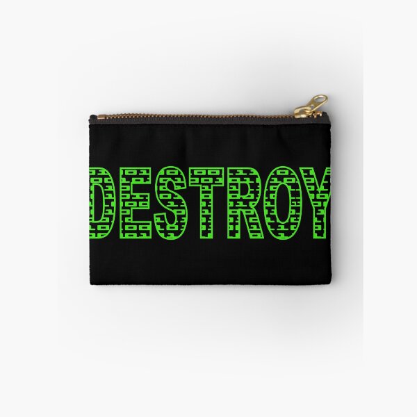 Item preview, DESTROY - BINARY CODE. ASCII. SLOGAN. GREEN. designed and sold by 5hertz.