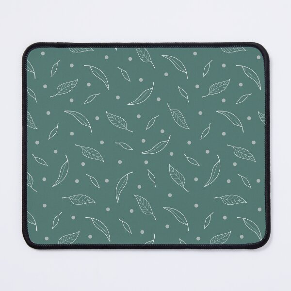 Item preview, Emerald Green Modern Gum Leaf Line Art Pattern designed and sold by CJAura by Claire Jane Johnson.
