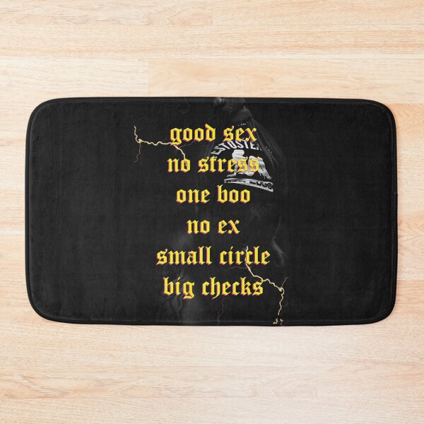 Item preview, good s*x no stress one boo no ex small circle big checks - thunder hooligan girl yellow and pink design designed and sold by andrei49387.