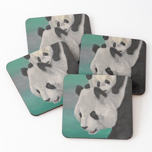 Item preview, Acrylic painting panda with offspring designed and sold by Skydrak91.