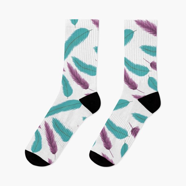 Item preview, Falling Feathers - Cyan and Purple designed and sold by PaintInTheNight.