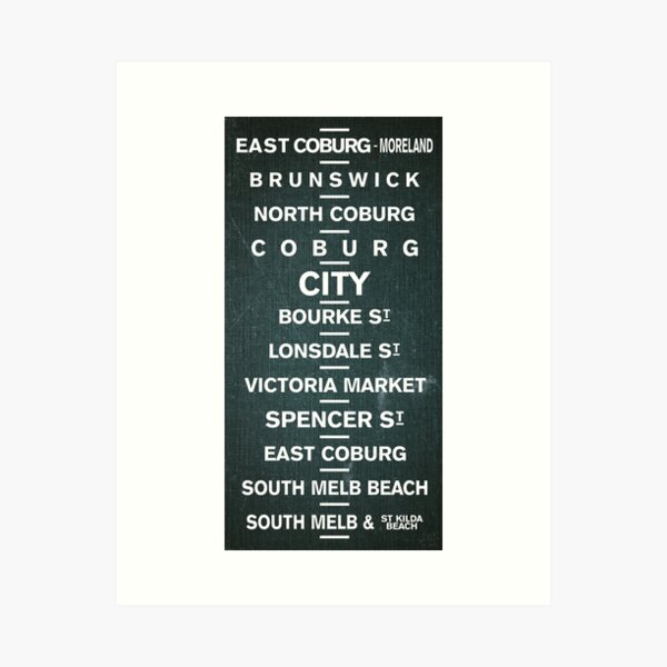 Item preview, Melbourne Coburg Rail Tram Scroll designed and sold by smnt.