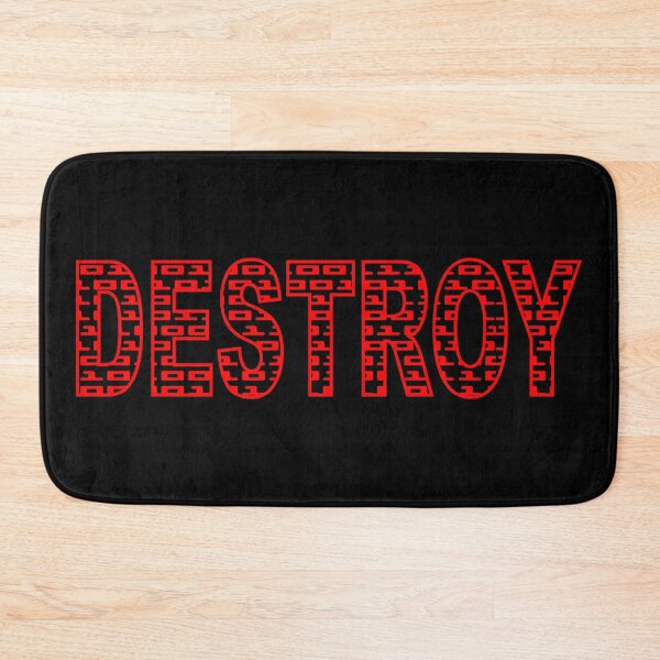 Item preview, DESTROY - BINARY CODE. ASCII. SLOGAN. RED. designed and sold by 5hertz.