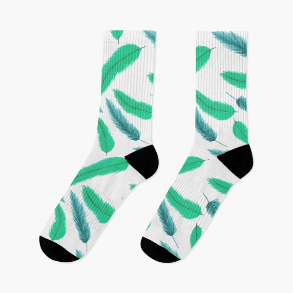 Item preview, Falling Feathers - Seagreen and Cyan designed and sold by PaintInTheNight.