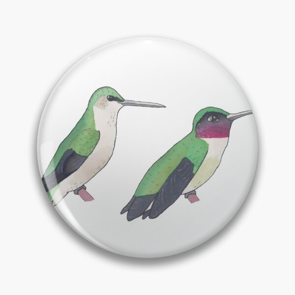Item preview, Ruby-throated Hummingbird bird species wildlife art designed and sold by TheWaterBirds.