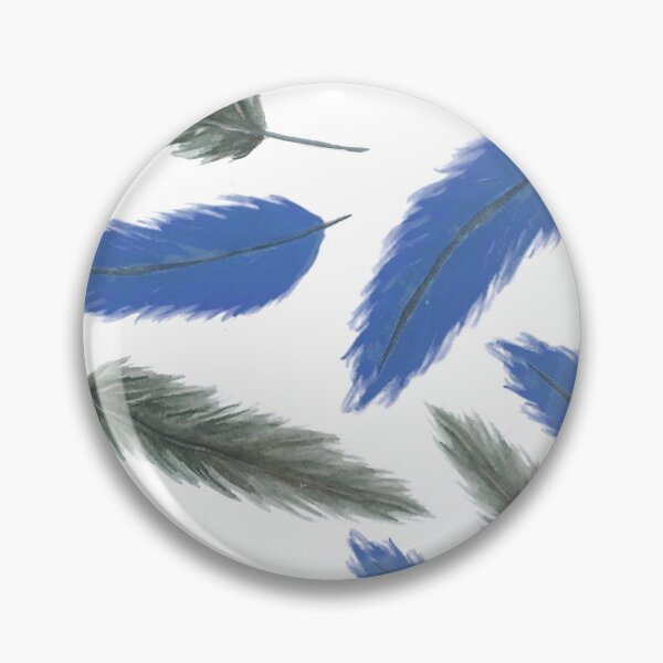 Item preview, Plumas que caen - azul y gris designed and sold by PaintInTheNight.