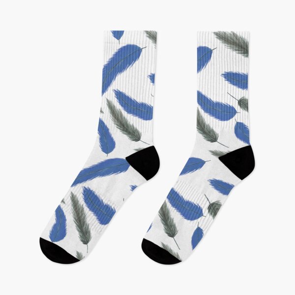 Item preview, Falling Feathers - Blue and Gray designed and sold by PaintInTheNight.