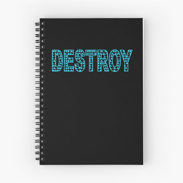 Item preview, DESTROY - BINARY CODE. ASCII. SLOGAN. BLUE. designed and sold by 5hertz.