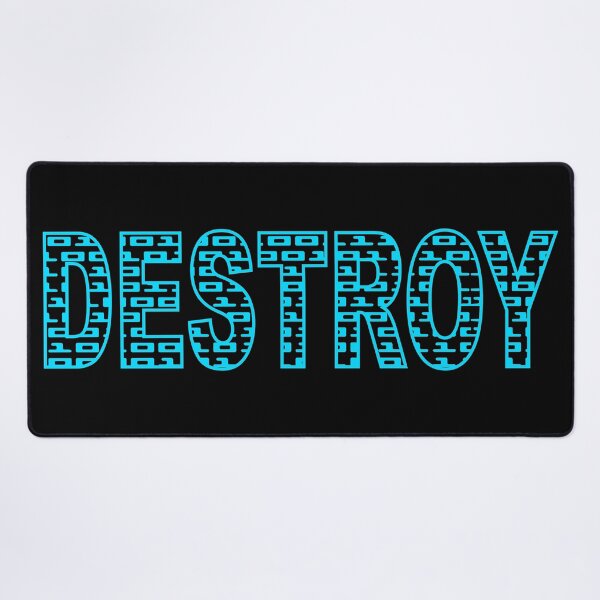 Item preview, DESTROY - BINARY CODE. ASCII. SLOGAN. BLUE. designed and sold by 5hertz.