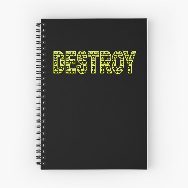 Item preview, DESTROY - BINARY CODE. ASCII. SLOGAN. YELLOW. designed and sold by 5hertz.