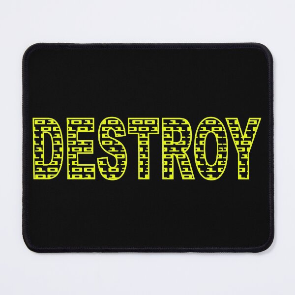 Item preview, DESTROY - BINARY CODE. ASCII. SLOGAN. YELLOW. designed and sold by 5hertz.