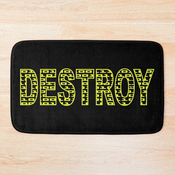 Item preview, DESTROY - BINARY CODE. ASCII. SLOGAN. YELLOW. designed and sold by 5hertz.