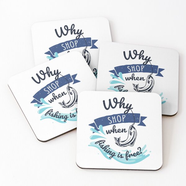 Item preview, Why Shop When Fishing is Free Design of Fish in Lake designed and sold by frenchtastic.