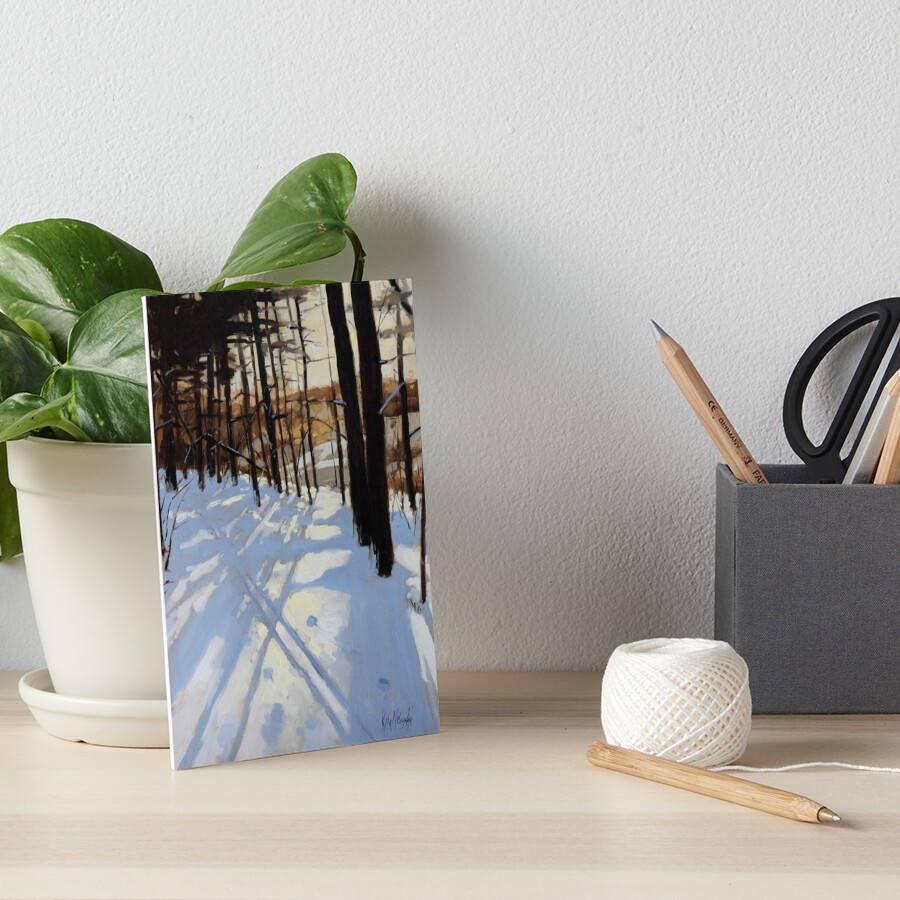 Skiing Beaver Pond Trail Art Board Print