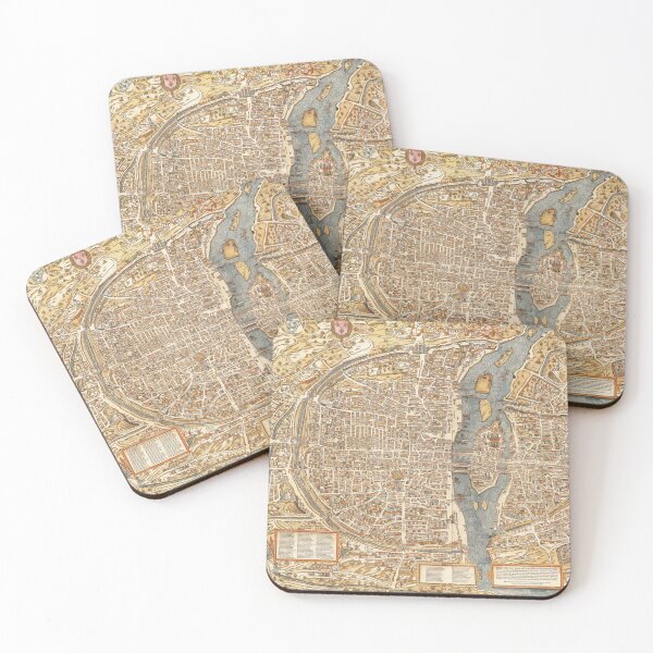 Item preview, Map Print of Paris by Truschet and Hoyau, c. 1550s AD. designed and sold by vintagemapstore.