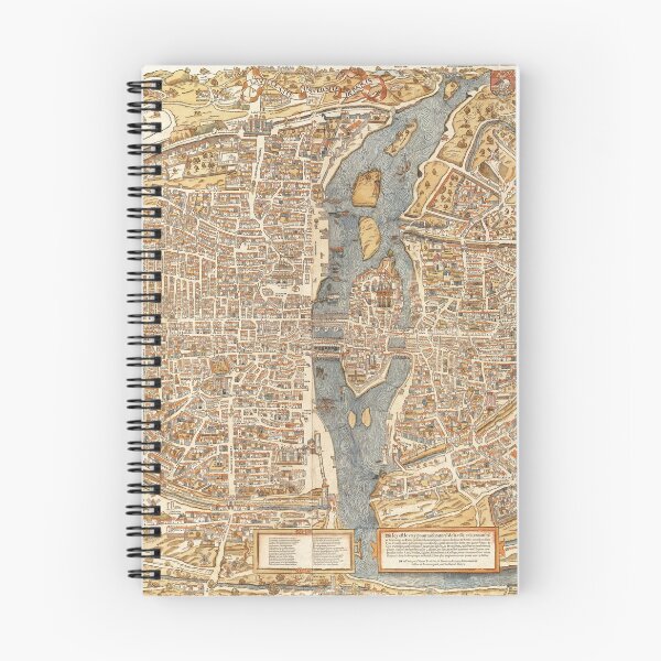 Item preview, Map Print of Paris by Truschet and Hoyau, c. 1550s AD. designed and sold by vintagemapstore.