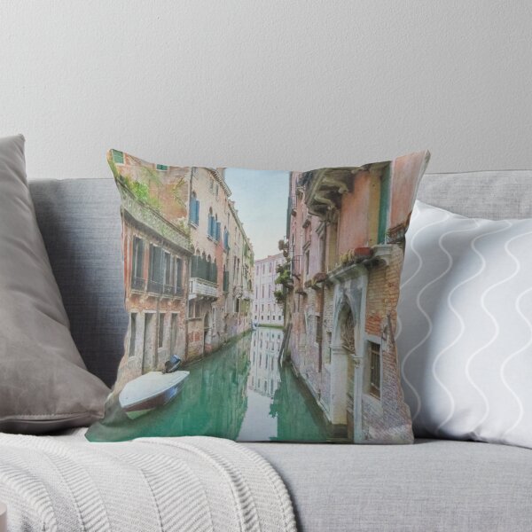 Item preview, White Boat on a Venetian Canal designed and sold by Brooke T Ryan Photographic Art.