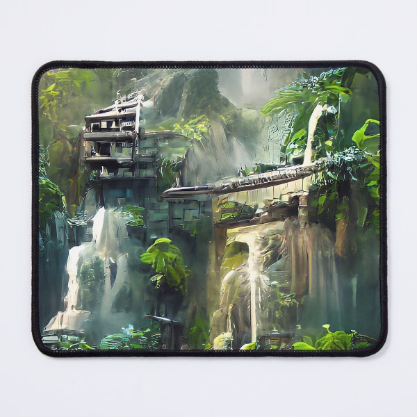 Item preview, Jungle Temple with Waterfalls designed and sold by NikolaMio.